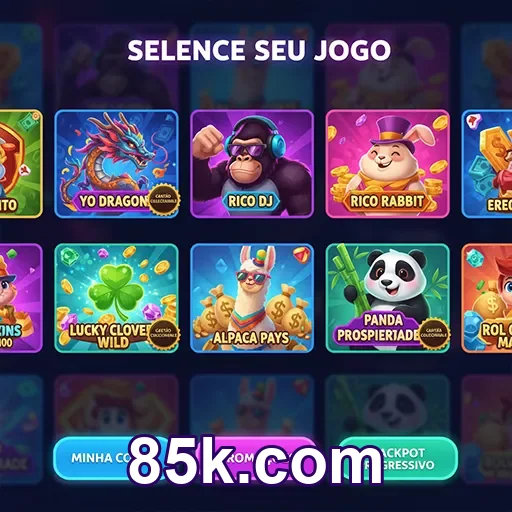 Interface do 85k.com no celular com navegação leve